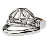 BDStyle Small Flat Ring With Petal Metal Male Chastity Cage Male Chastity