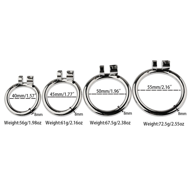 BDStyle Small Flat Ring With Petal Metal Male Chastity Cage Male Chastity