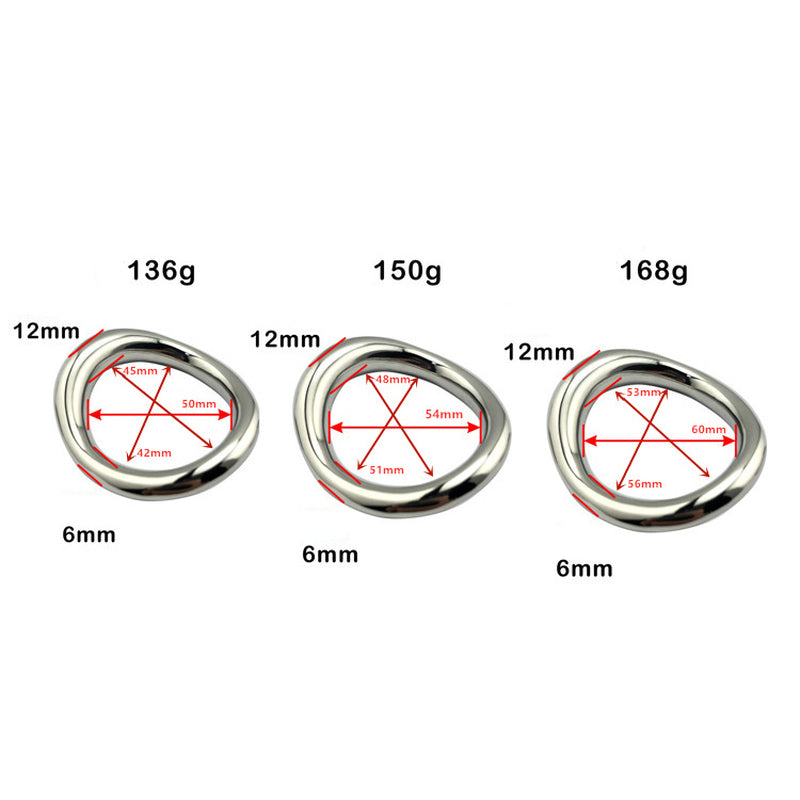 BDStyle Stainless Steel Magnetic Curved Cock Ring Steel Cock Rings