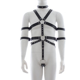 BDStyle Fetish Full Body Harness With Double Cuffs OS His Fetish
