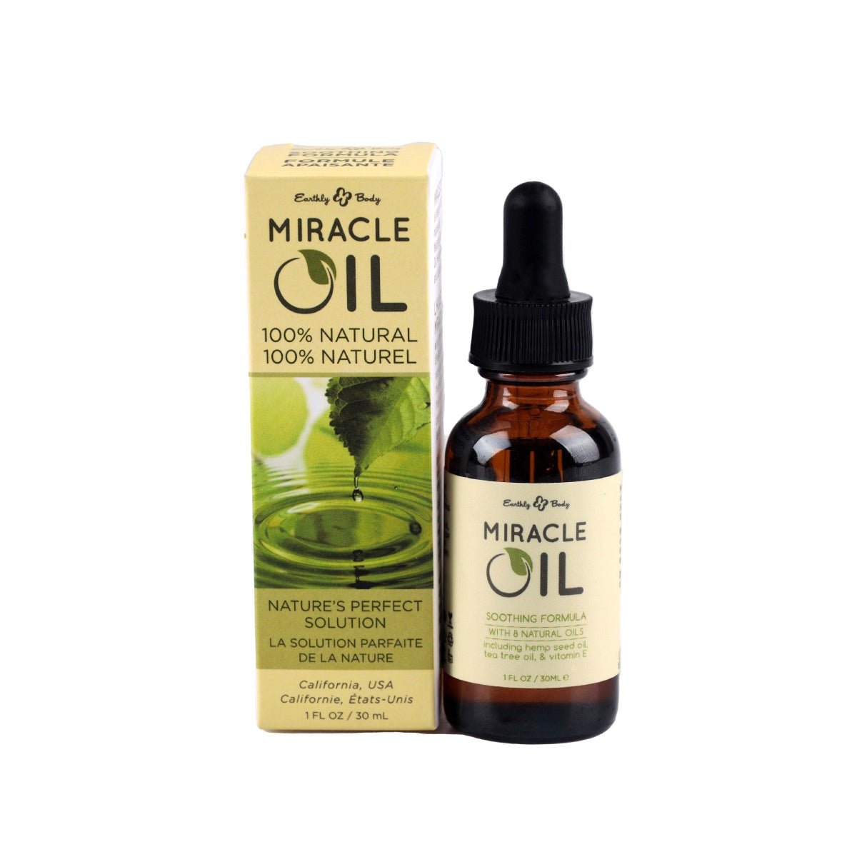 Earthly Body Miracle Oil Skin Soothing Oil with Hemp Seed Lubricants and Lotions