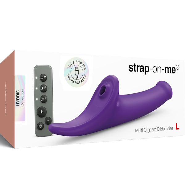STRAP-ON-ME Multi Orgasm Vibrating Strap On Dildo Purple - Strap On Sextoys