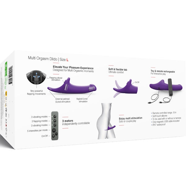 STRAP-ON-ME Multi Orgasm Vibrating Strap On Dildo Purple - Strap On Sextoys