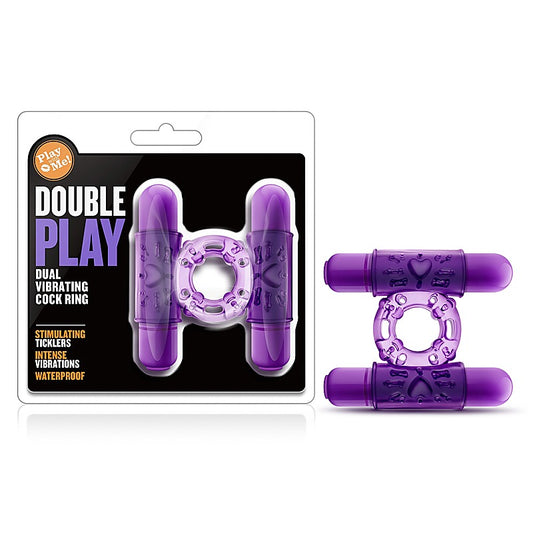 Play With Me Double Play Dual Vibrating Cock Ring - Vibrating Cock Rings