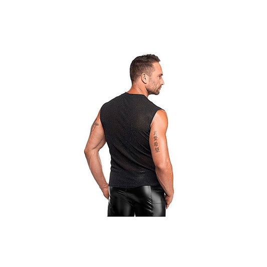 Noir Handmade Onyx Skin Sleeveless Cut Tank Black - Mens Briefs And Boxers