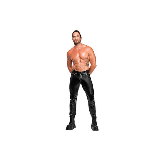 Noir Handmade Rogue Powerwetlook Mens Pants Black - Mens Briefs And Boxers