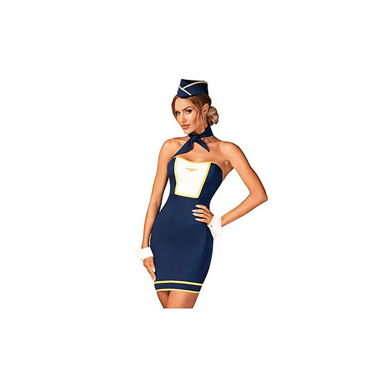 Obsessive 4 Piece Sexy Womens Stewardess Uniform - Fancy Dress Ups