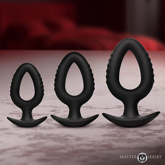 XR Brands Master Series Pop Anal Plug Trainer Set of 3 Sizes - Butt Plugs
