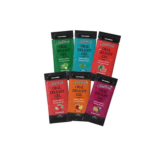 Doc Johnson GoodHead Oral Delight Gel 6 Piece Fruity - Massage Oils and Lubricants