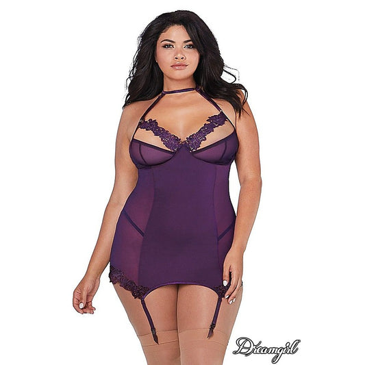 Dreamgirl Lingerie Sexy Womens Garterslip and G-String Queen - BabyDolls And Chemises