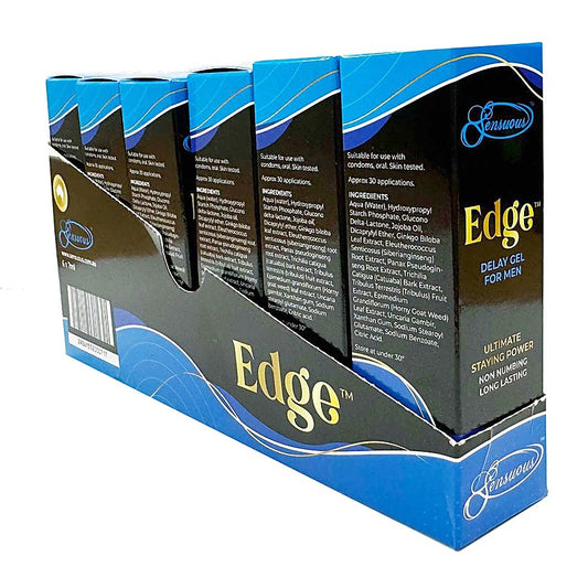 Sensuous Edge Orgasm and Ejaculation Delay Gel 7ml - Water Based Lubes