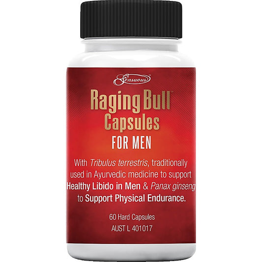 Sensuous Raging Bull Capsules 60 Capsules - Delay and Excite Sprays
