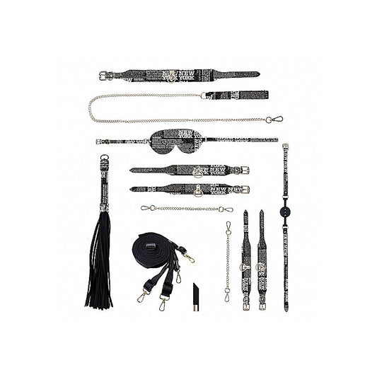 Shots Ouch! New York Collection BDSM Play Kit With Bag - Bondage Kits
