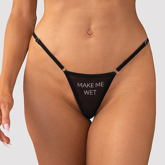 Make Me Wet Thong Panties by Obsessive Lingerie - G-Strings, Panties and Shorts