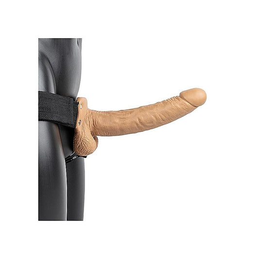 Shots Toys RealRock Hollow Strapon with Balls 23 cm - Strap On Sextoys