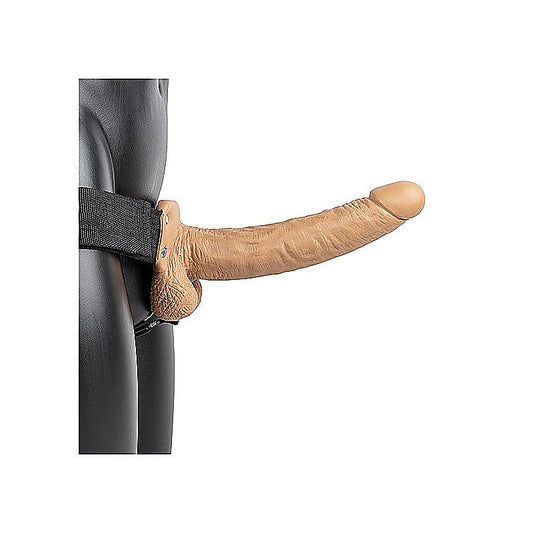 RealRock Hollow Strapon with Balls by Shots Toys - Strap On Sextoys