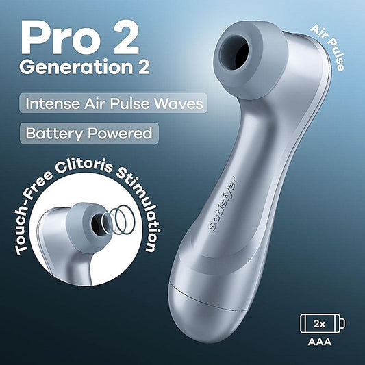 Satisfyer Pro 2 Battery Series Touch-Free Clit Stimulator - Clit Ticklers and Pulsators