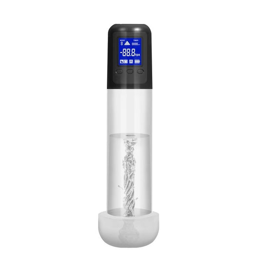 Smart Rechargeable LCD Penis Pump w/ Sleeve and Donut - Penis Pumps And Stretchers