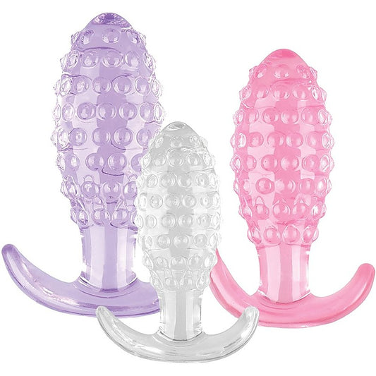 Crystal Ballers Silicone Anal Plug Set by Hott Products - Butt Plugs