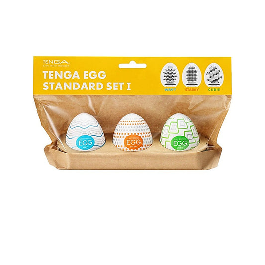 Egg Standard 3 Pack 1 Textured Stroker Set by Tenga - Masturbators and Strokers