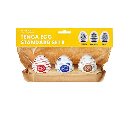 Egg Standard 3 Pack 2 Mixed Texture Strokers by Tenga - Masturbators and Strokers