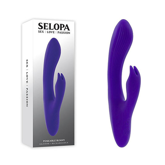 Selopa POSEABLE BUNNY USB Rechargeable Vibrator by Evolved - Rabbit Vibrators