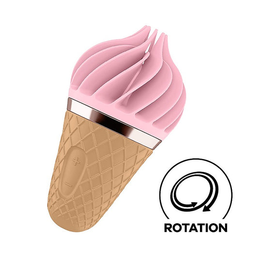Satisfyer Sweet Treat Spinnator USB Rechargeable Stimulator with Rotating Head Pink - Personal Massagers