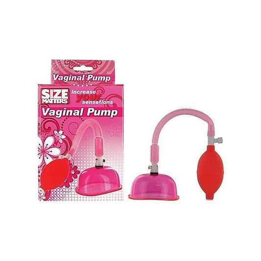 XR Brands Size Matters Vaginal Pump And Cup Set Pink - Pussy And Clit Toys