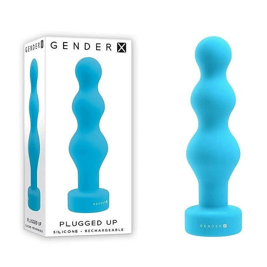 Gender X PLUGGED UP Vibrating Butt Plug Blue - Butt Plugs