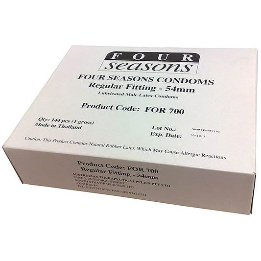 Four Seasons Regular Condoms Bulk Box of 144