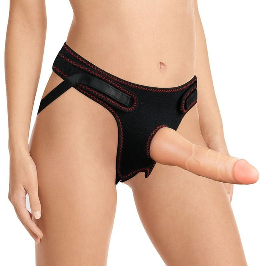 Easy Strap On Set Dildo Vanilla 7.5in by Lovetoy - Strap On Sextoys