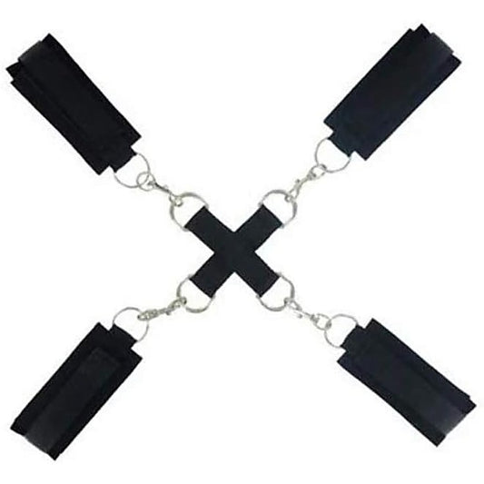 Frisky Stay Put Cross BDSM Play Tie Restraints by XR Brands - Cuffs And Restraints
