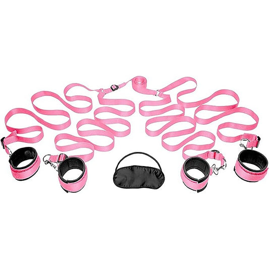 Frisky Bedroom Fetish Play Restraint Kit Pink - Cuffs And Restraints
