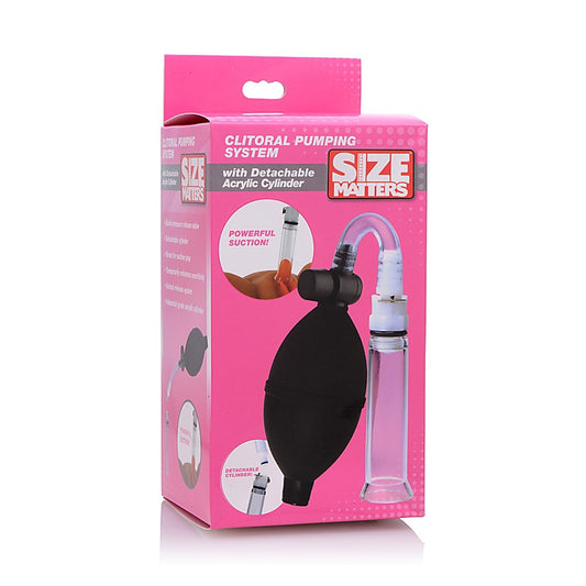 Size Matters Clitoral Pumping System With Acrylic Cylinder - Pussy And Clit Toys
