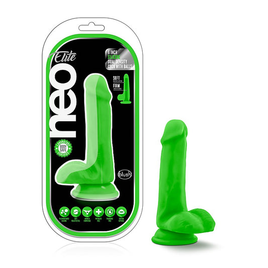 Neo Elite 6 Inch Silicone Dual Density Realistic Cock - Realistic Dildos