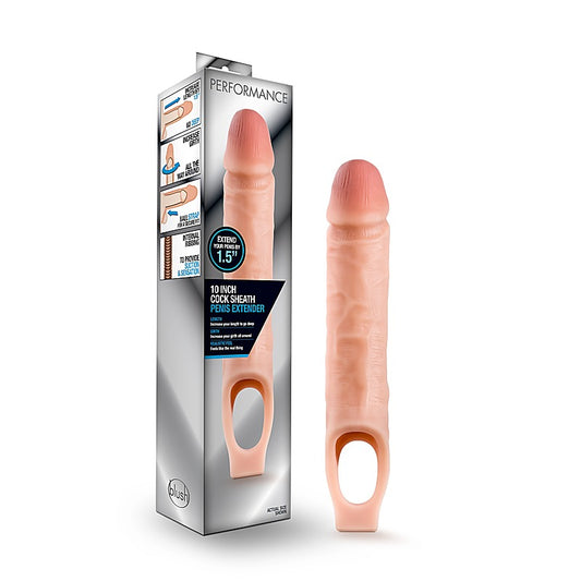 Performance Cock Sheath Penis Extender Vanilla - Pumps, Extenders and Sleeves