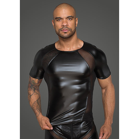 Power Wetlook Men T-shirt With 3D Net His Fetish - His Fetish