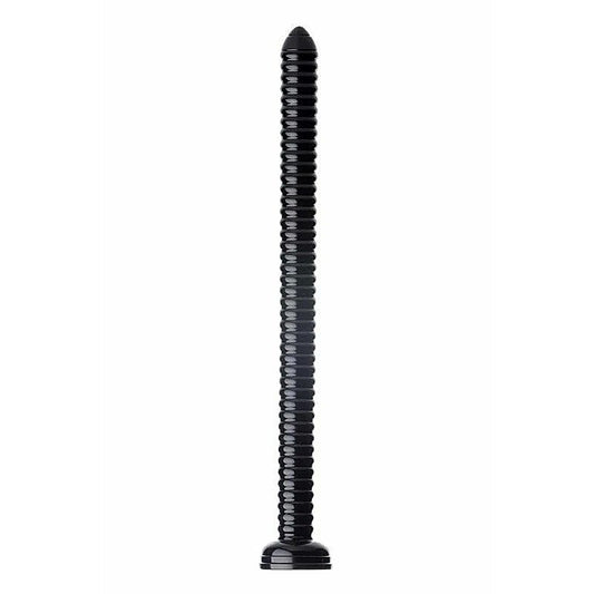 Hosed Ribbed Hose Suction Cup Anal Dildo 19 Inch - Anal Dildos