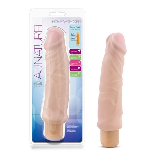 Au Naturel Home Wrecker Vibrating Dildo by Blush Novelties - Vibrating Dildos