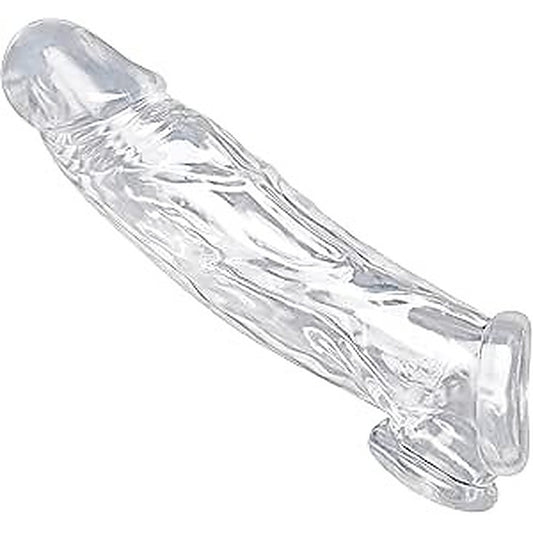 Size Matters Realistic Clear Penis Enhancer and Ball Stretcher - Penis Sleeves and Extenders