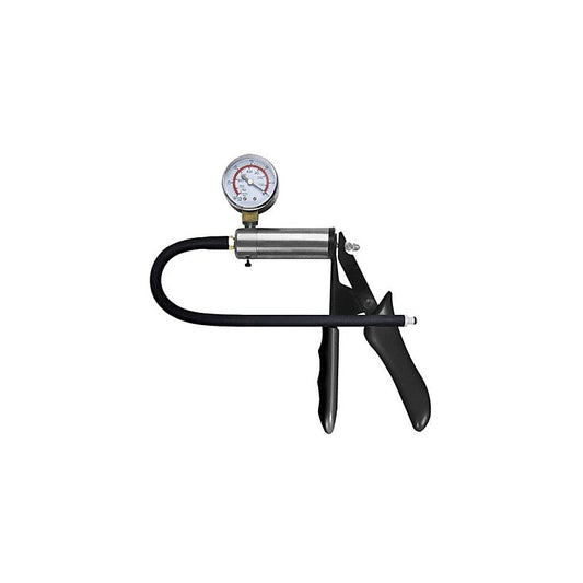 LuvPump Brass Pistol Penis Pump with Gauge & Hose - Penis Pumps And Stretchers