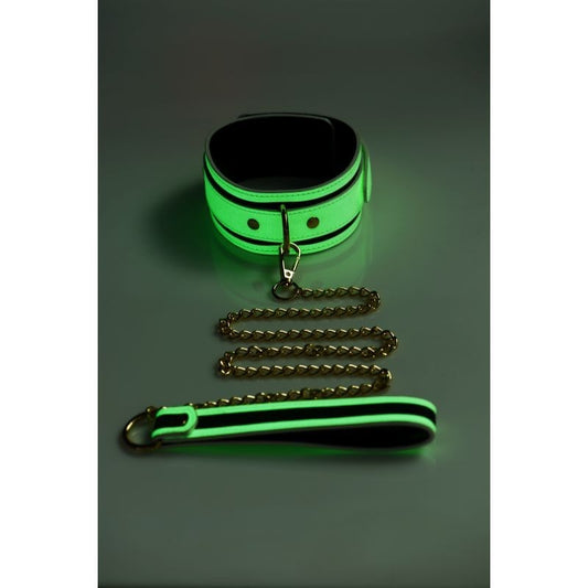 Kink in the Dark Glowing Collar and Lead Fluro - Collars and Leads