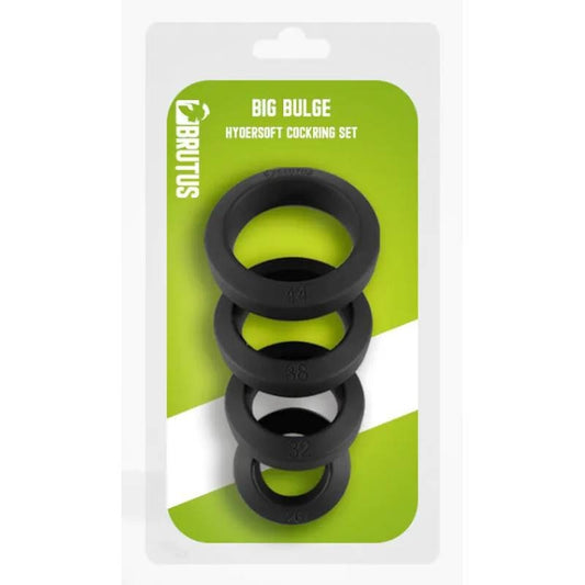Big Bulge Silicone Cock Ring Set by Brutus - Cock Ring Sets