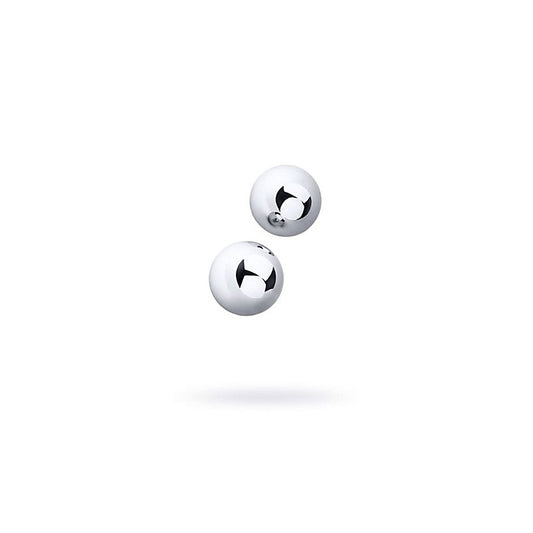 Metal Silver Metal Vaginal Balls 2 Piece 3 cm