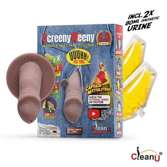 Screeny Weeny 6.0 Cut Nordic White by CleanU - Realistic Dildos