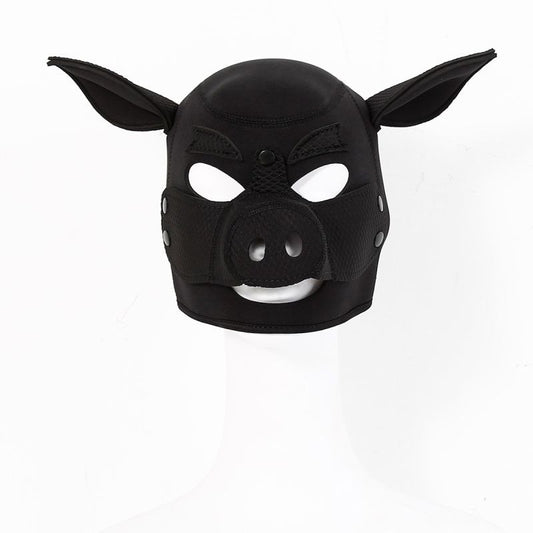 Neoprene Pig Mask by Doc Johnson - Bondage Hoods