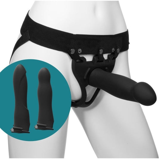 Be Ready,, Hollow Silicone Strap-On Set by Doc Johnson - Strap On Sextoys