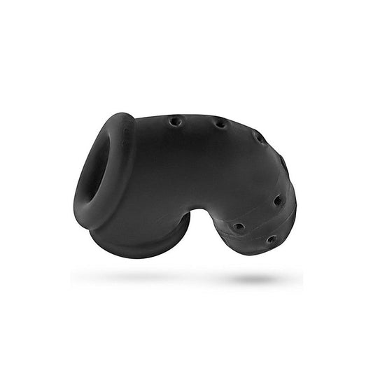 Oxballs Airlock Air Lite Vented Male Chastity Device Black Ice - Male Chastity