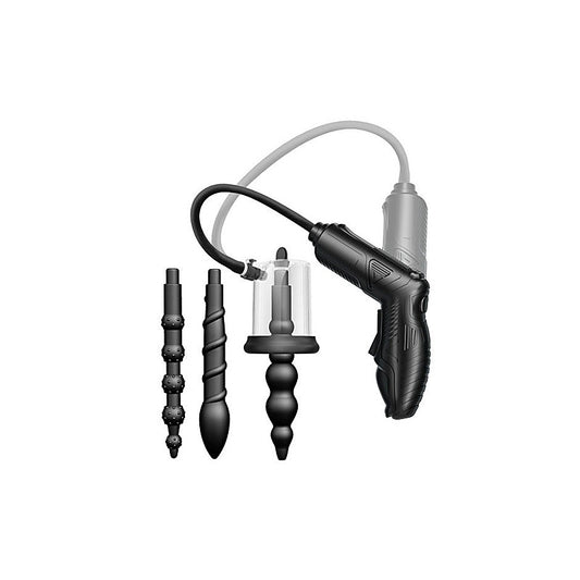 LuvPump Automatic RoseBud Anal Pump & 3 Plug Pro Set - Penis Pumps And Stretchers