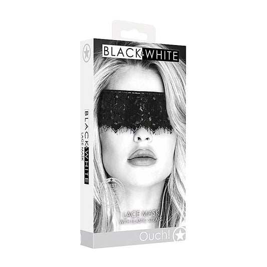 OUCH! BW Lace Mask With Elastic Straps